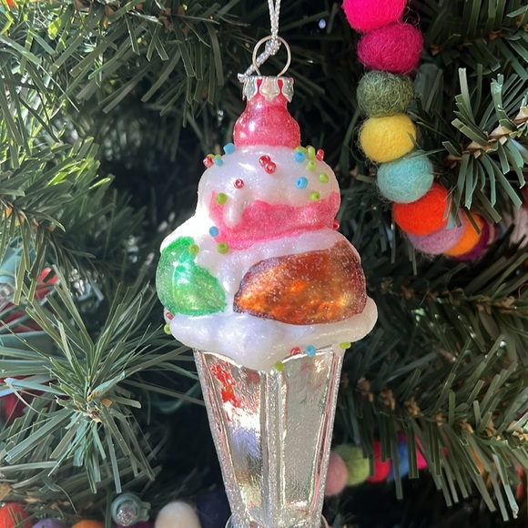 Blown Glass Ornament Ice Cream Sundae Parfait - Picture 5 of 7
